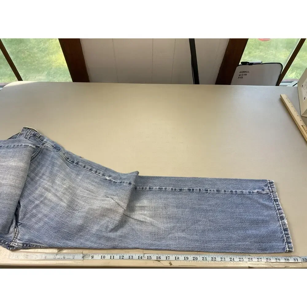 Levis 514 Jeans Mens 36x30 Light Wash Blue‎ Slim Straight Leg Denim Casual Y2K